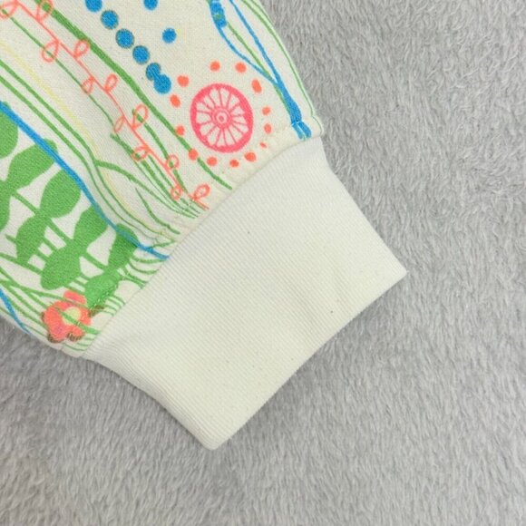 Blair Cream Floral Snap Front Jacket Women's L Spring Garden Print Lightweight - Picture 14 of 16